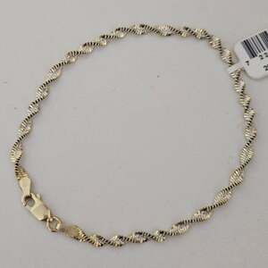 PB Sterling Silver 18K Gold Overlay Butterfly Bracelet 7.25" Sparkle Chain NWT